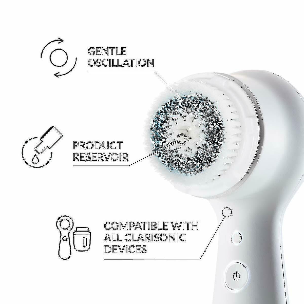 4 Pack Facial Pore Cleansing Brush Head Replacements