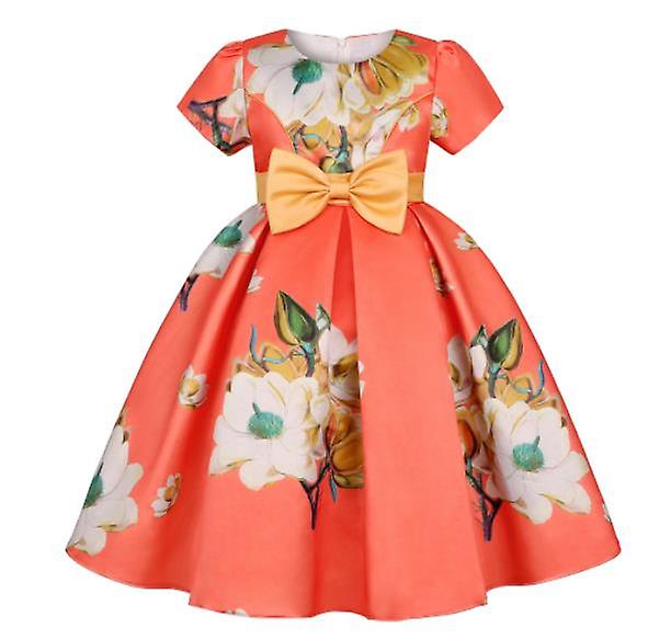 Mädchen Prinzessin Kleid Rock, Kleines Mädchen Schleife Print Kleid, Kinder Geburtstag Tutu Rock, Gastgeber Laufsteg Abendkleid