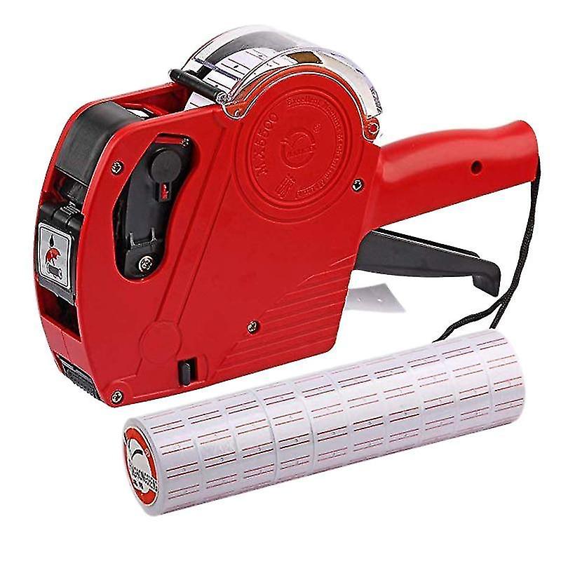 Red 8 Digits Pricing Maker Kit Label Roll Ink Cartridge
