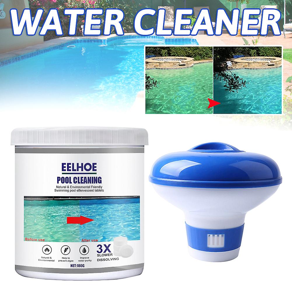 Swimming Pool Effervescent Cleaning Tablets, Bacteria-Removing Water Cleaner, Multi-functional for Decontamination and Cleaning,