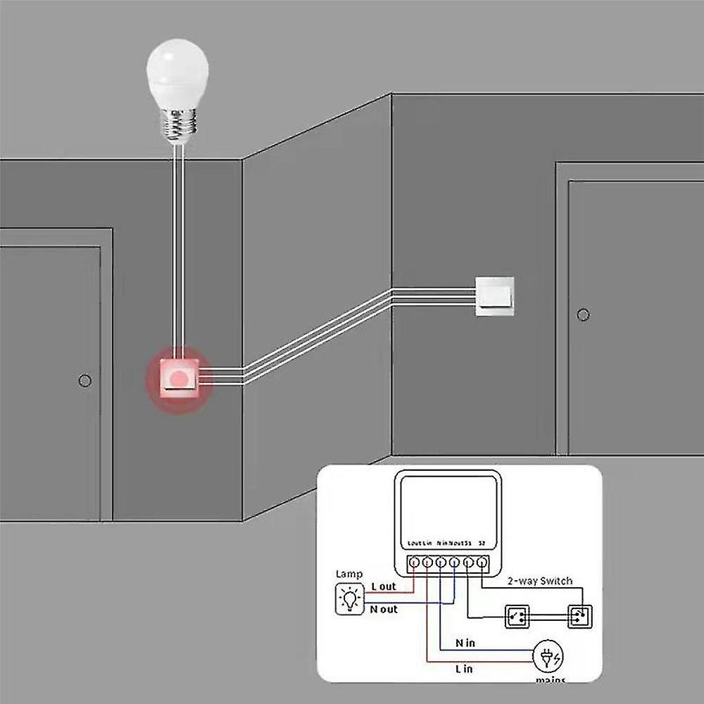 Tuya Zigbee 16a Mini Smart Light Switch Diy 2 Way Remote Control