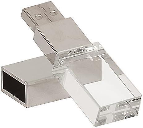 16gb Nuevo Cristal Transparente Rectangular Genuino USB 3.0 Flash Drive Plata