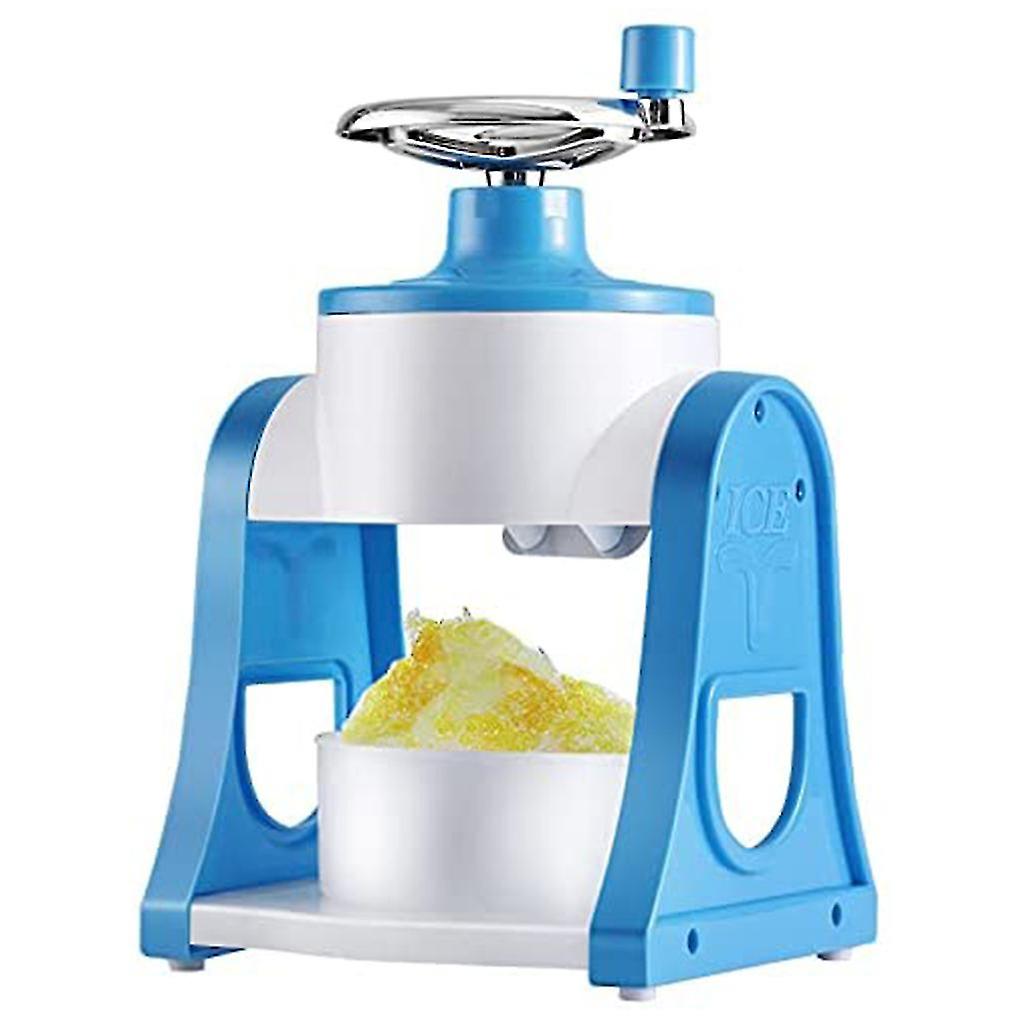 Portable Manual Ice Crusher Shaver Handheld Snow Crushing Ice Machine Stainless Steel Blade Shredding Ice Slush Maker