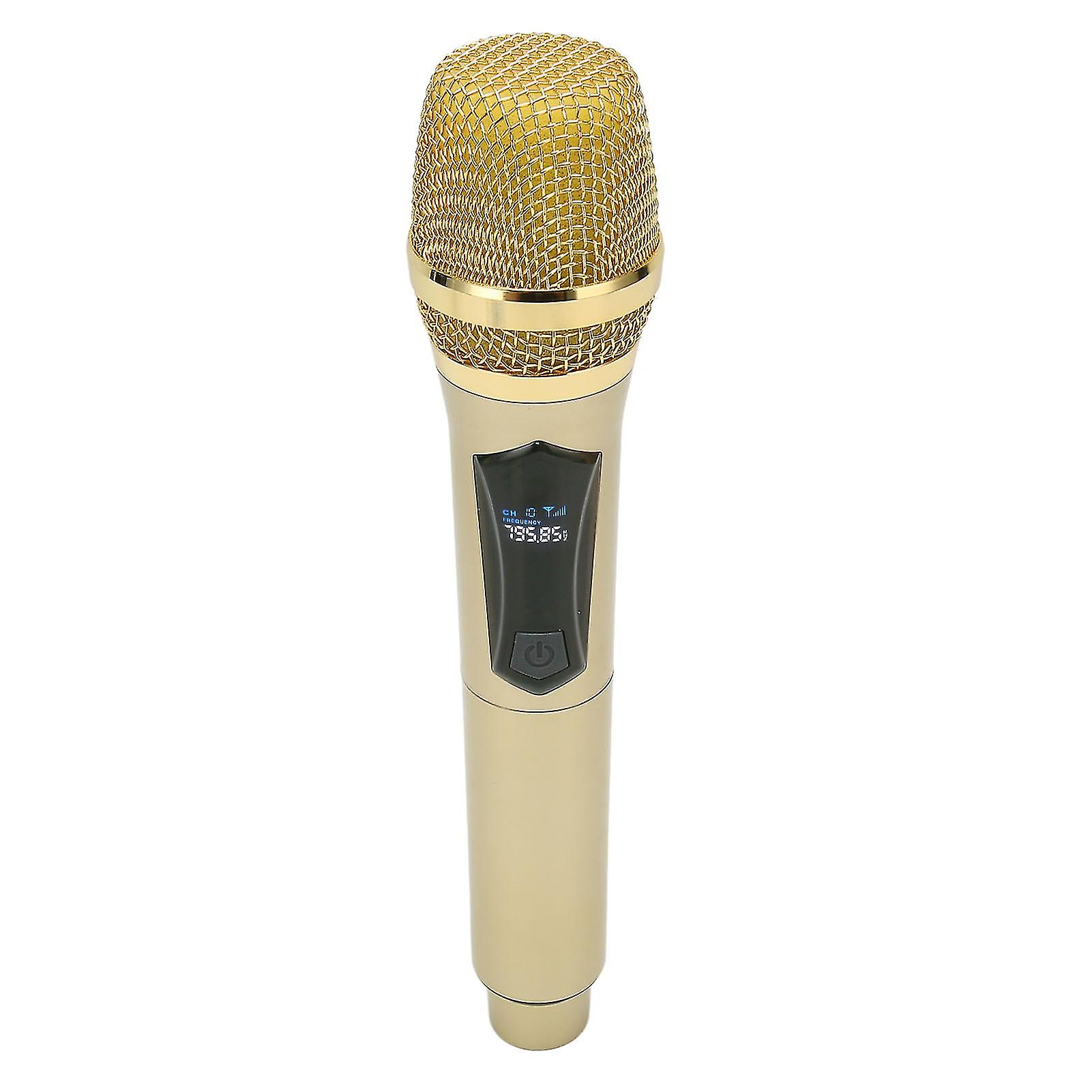 Wireless Microphone System Rechargeable Universal V Band Fixed Frequency Up to 50 Meters Handheld Dynamic Microphone 