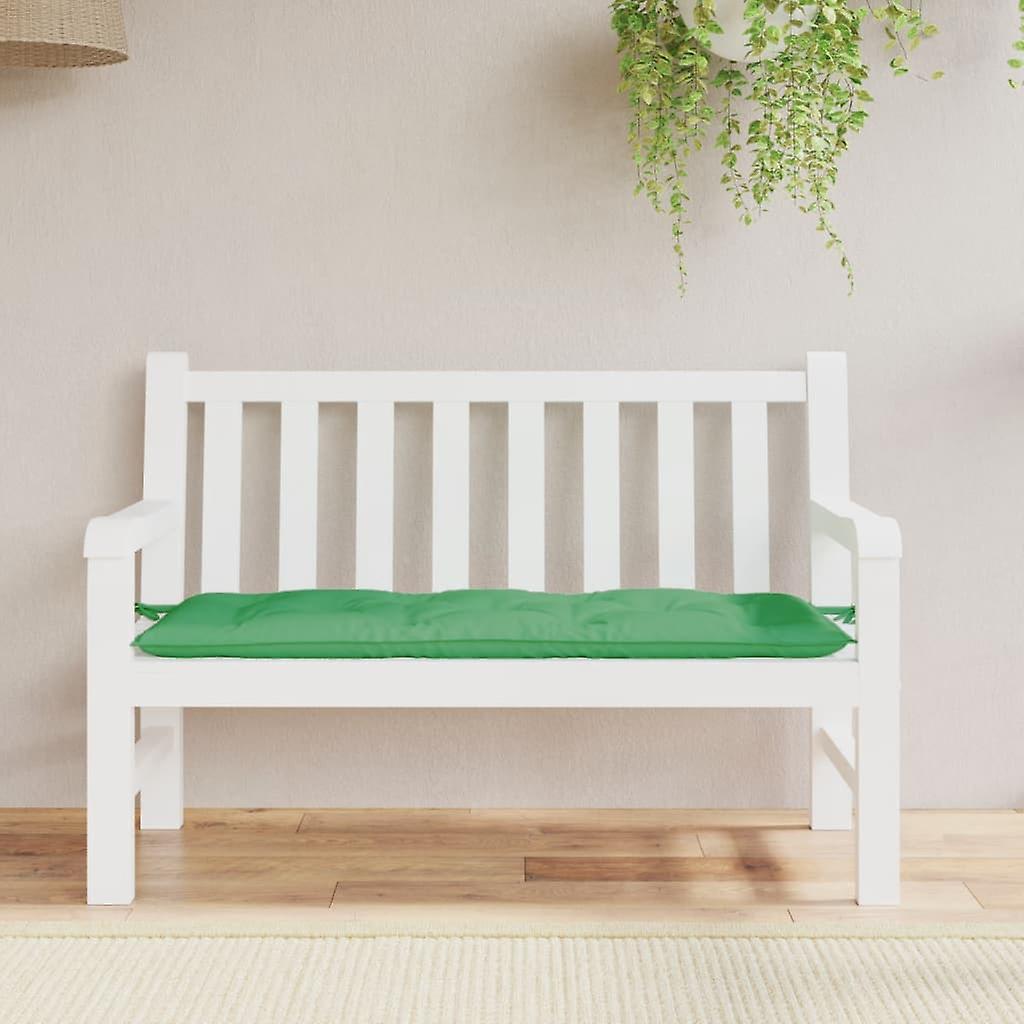 Coussin de banc de jardin Vert 120x50x7 cm Tissu