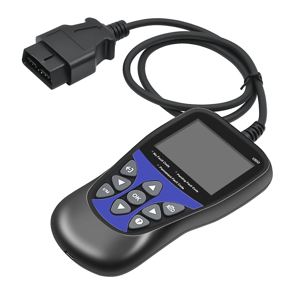 12V V850 Universal Trailer Car Motorbike Battery Tester Code Reader Battery System Analyzer Charging Cranking Test Tool