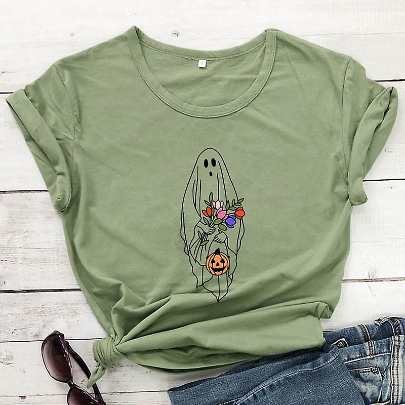 Floral Ghost Print Short Sleeve