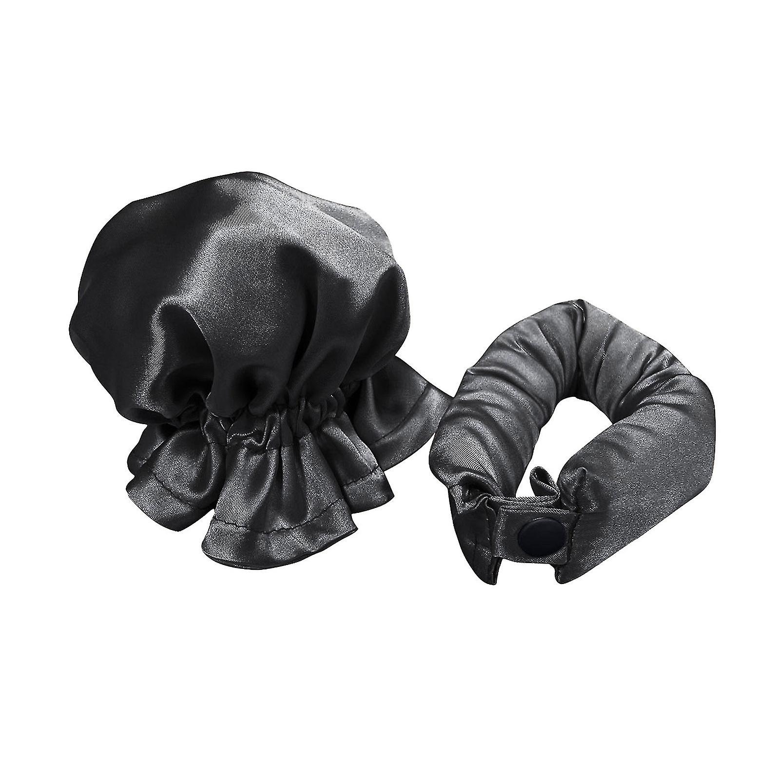Heatless Curling Set Rolos de cabelo para cachos sem calor Cabelos sem calor Curlers & Silk Bonnet Magic Hair Bun Maker Set