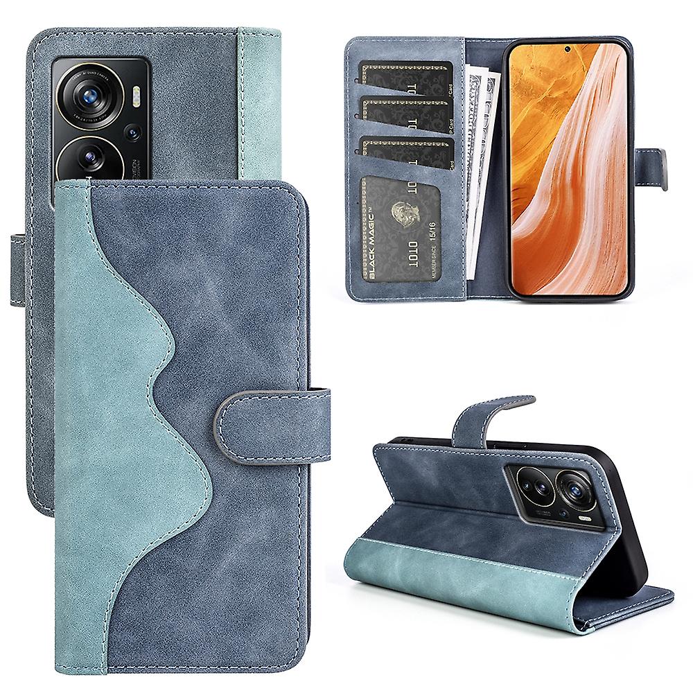 Stitching Leather Flip Phone Case For ZTE Axon 40 Pro