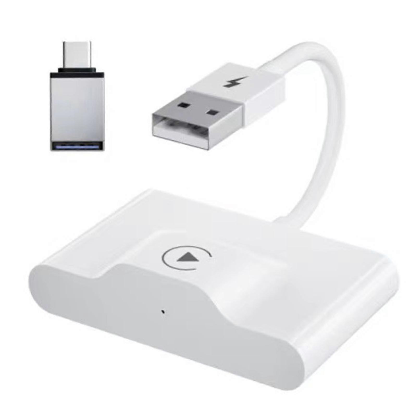 Wired to Wireless CarPlay Adapter, USB Interface, Plug and Play, Convenient CarPlay Dongle Box for iPhone, Concave Surface