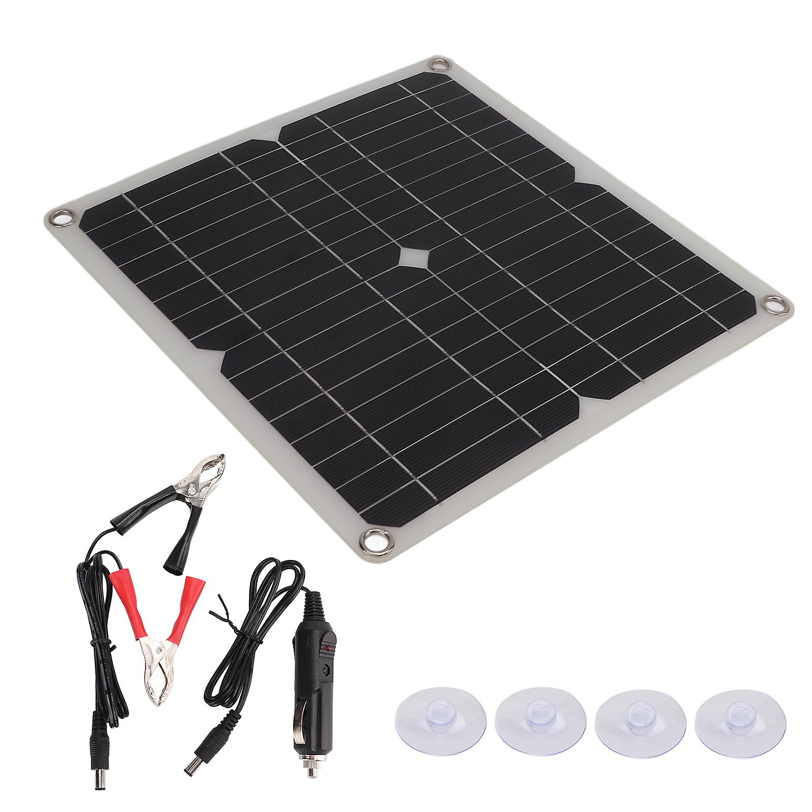 15W Monocrystalline Solar Panel Kit with USB & DC Output for Outdoor Use
