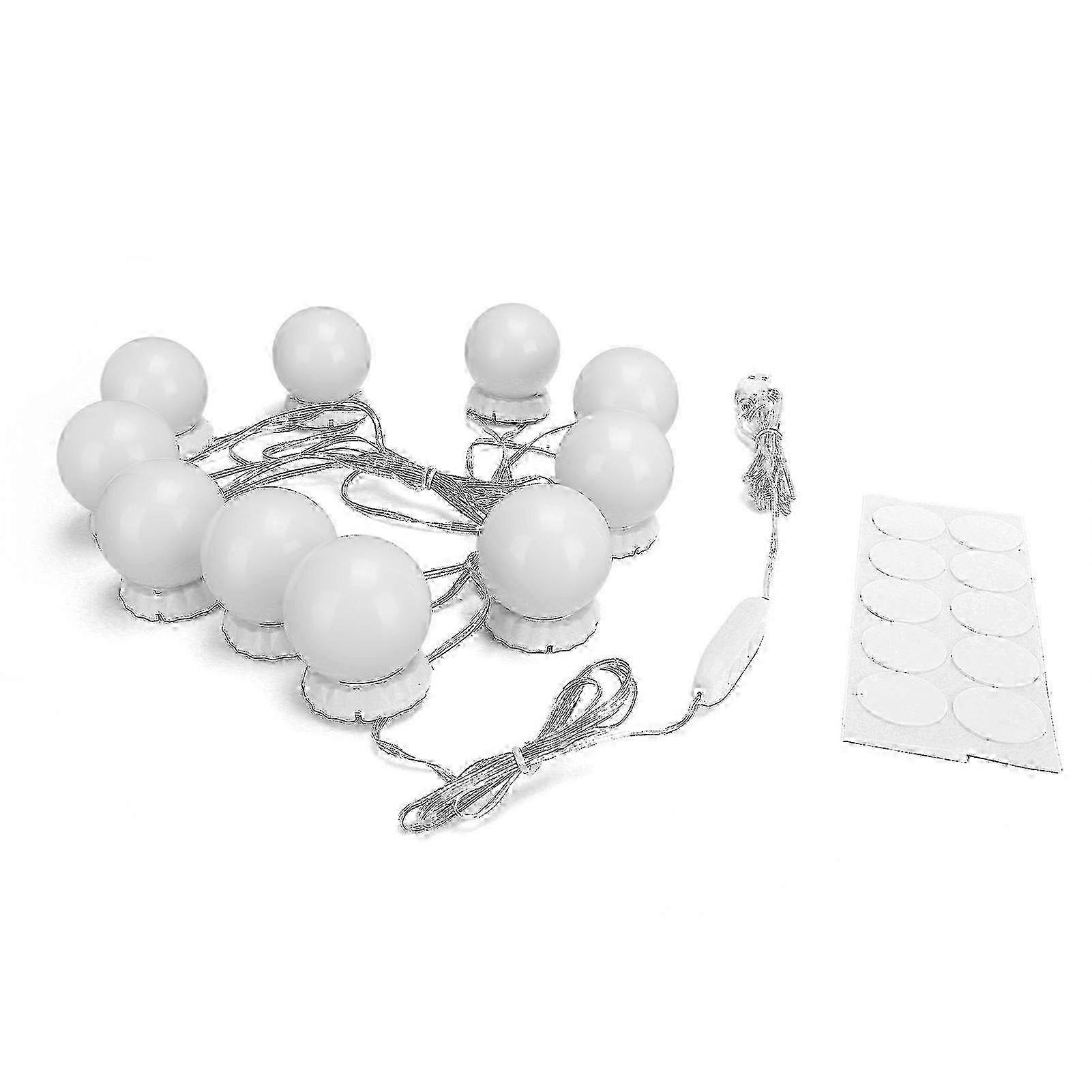 LED Makeup Mirror Lights: Retractable, Dimmable, USB Powered, 3 Color Temperatures