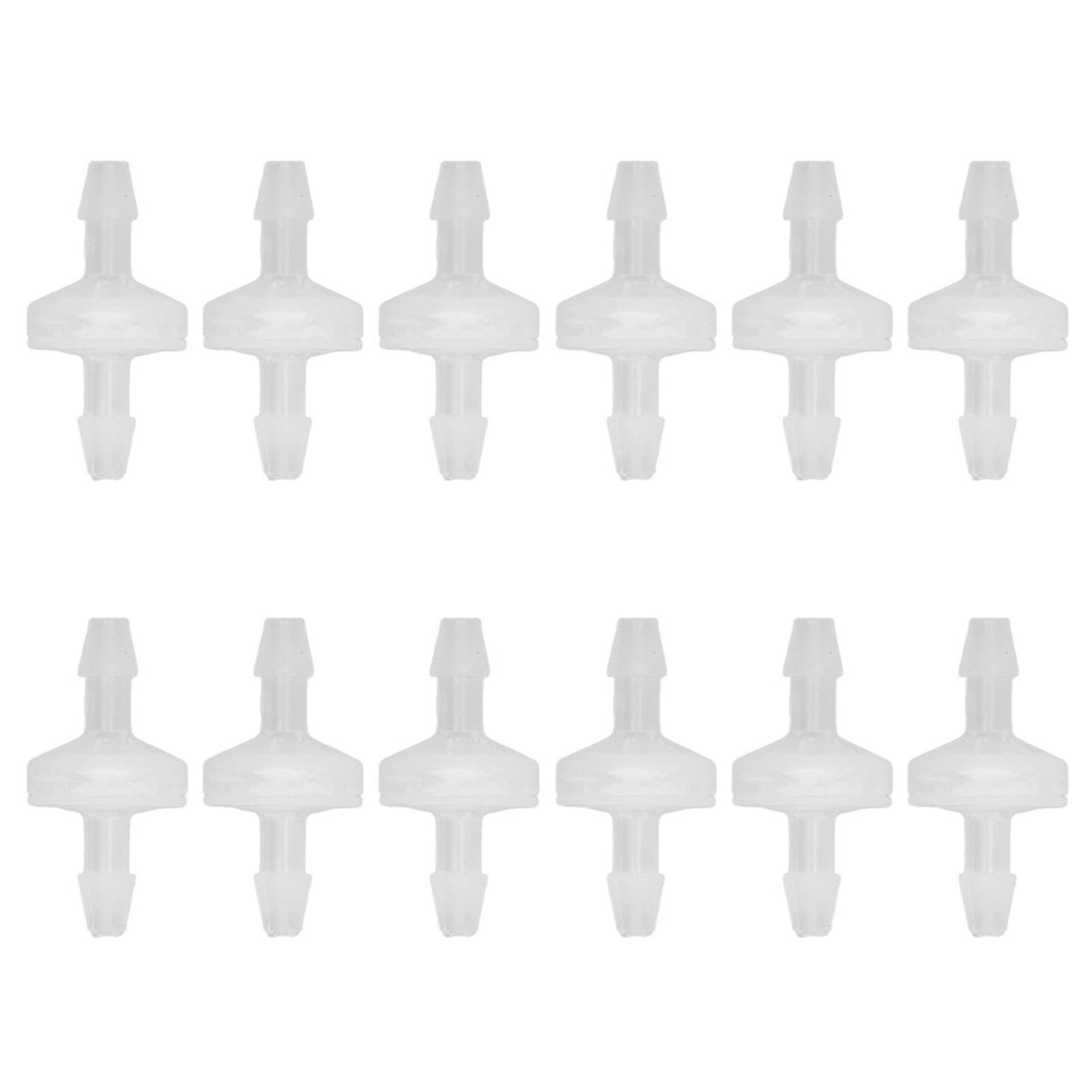 12pcs Aquarium Check Valves, Ozone and Oil Resistant, One Way Check Valve, PP, for Aquarium Chemical Industry, 5.1mm