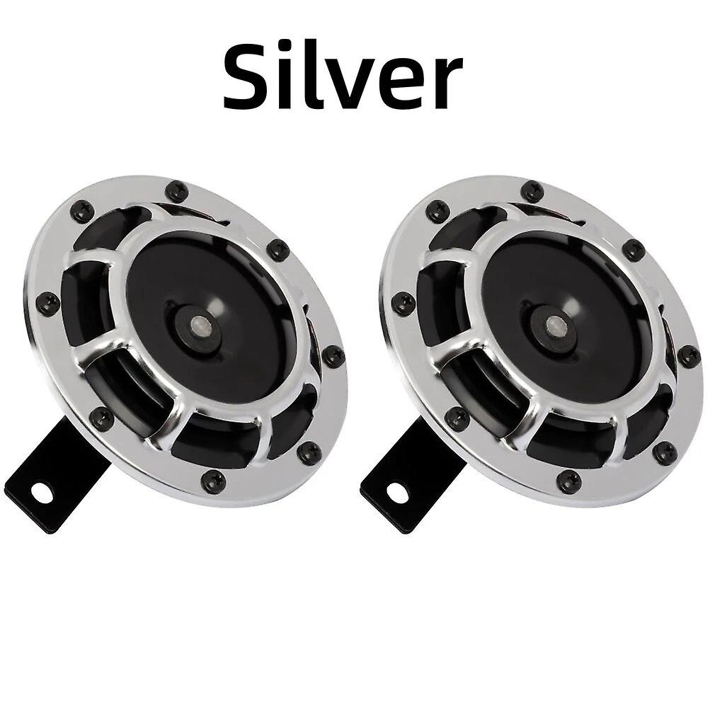 Electric Car Horn 12V 120db w/ Protective Grill H/L Tone Waterproof Twin Horns Kit with Bolt-On Mounting Bracket Mounting Bracke~57540