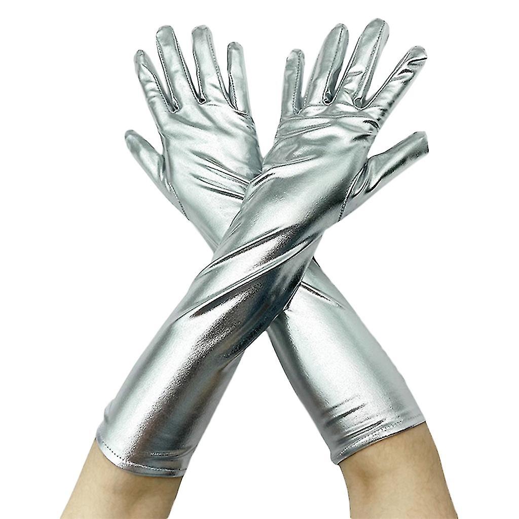 Long Punk Gloves Pole Dance Gloves Long Leather Gloves Performance Gloves