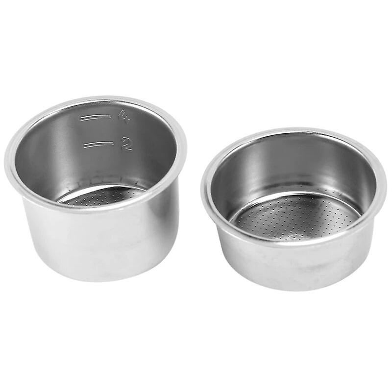 2 Packs Of 51Mm 2/4 Cup Filters, Bottomless Portafilter Replacement Filter Basket For Coffee, For Delonghi EC680 EC685~15755