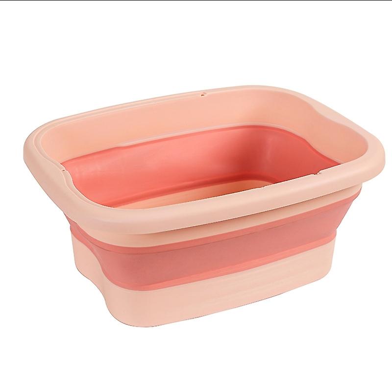 15L Foldable Foot Bath Bucket Without Lid Pink