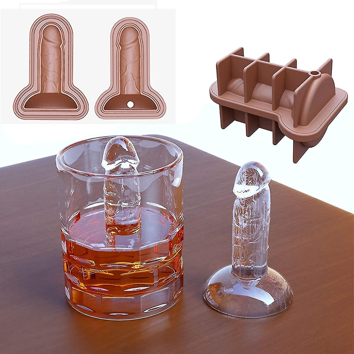 2pcs Spoof Ice Cube Mold, Adult Prank Ice Cube Mold, Silicone Ice Cube Mold Novelty Party Ice Cubes