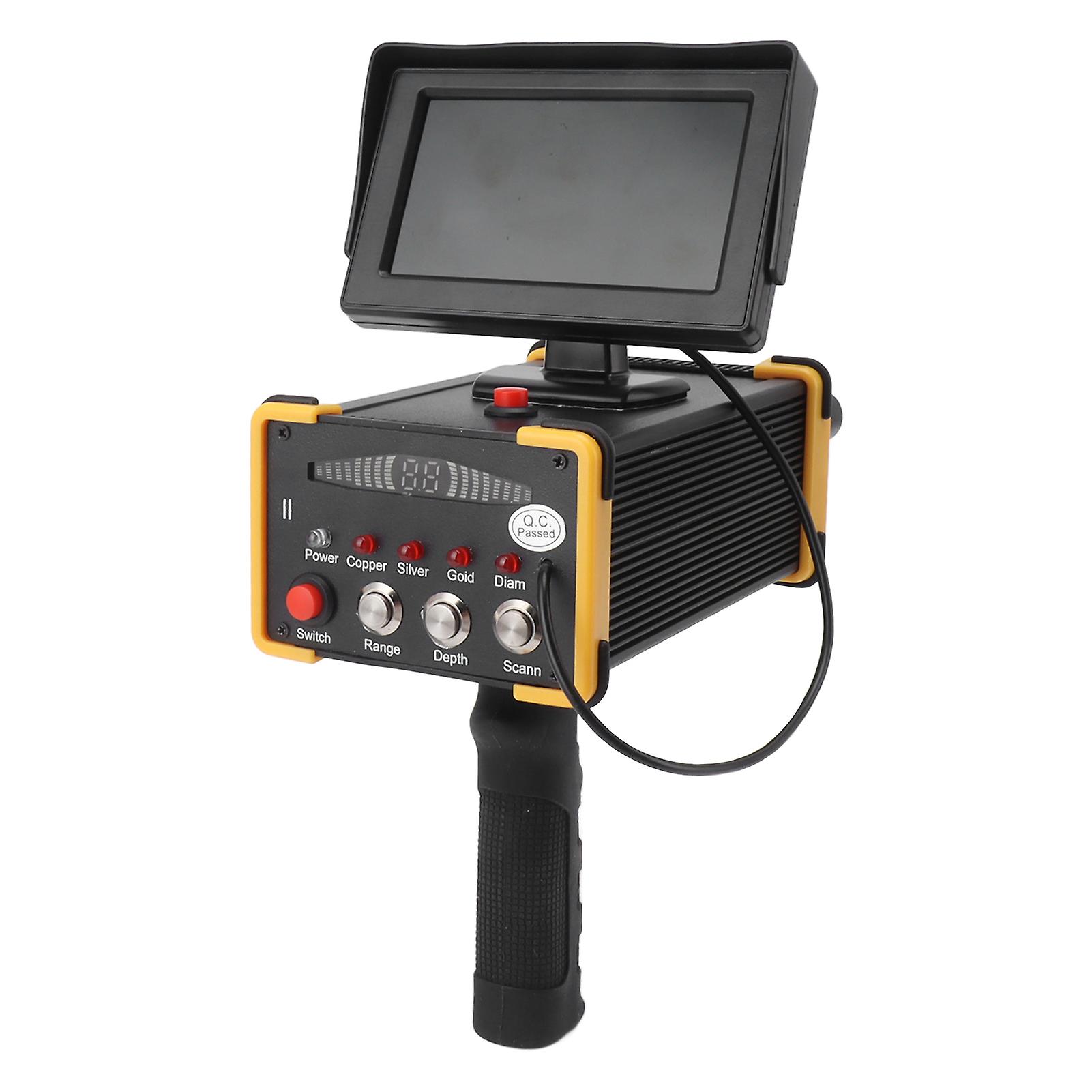 GR6000 Metal Detector Yellow Edge Display 15m Depth 1000m Range Metal Finder Scanner Equipment 100‑240V US Plug