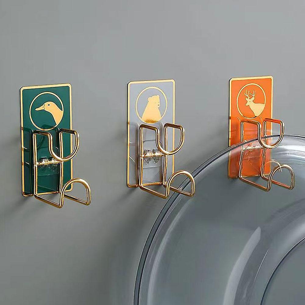Cartoon Base Holder Adhesive Hook Kitchen Bathroom Storage Rack Hook Strong