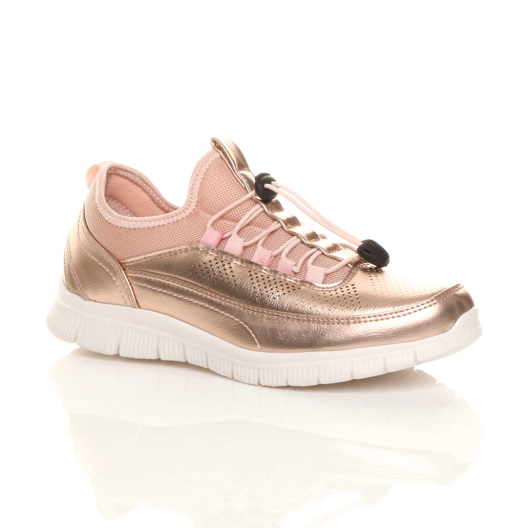 Ajvani 妇女 平 花边 切换 记忆 泡沫 健身房 健身 休闲 运动鞋 教练