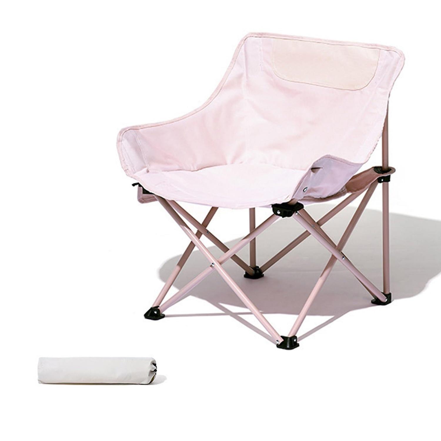Widened and Extra Lightweight Folding Camping Moon Chair (Sakura Pink)