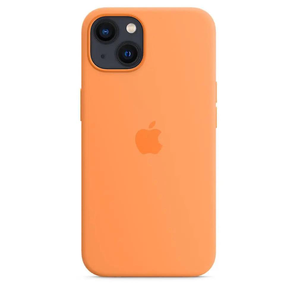 Apple Iphone 13 Silicone Case With Magsafe - Marigold/orange