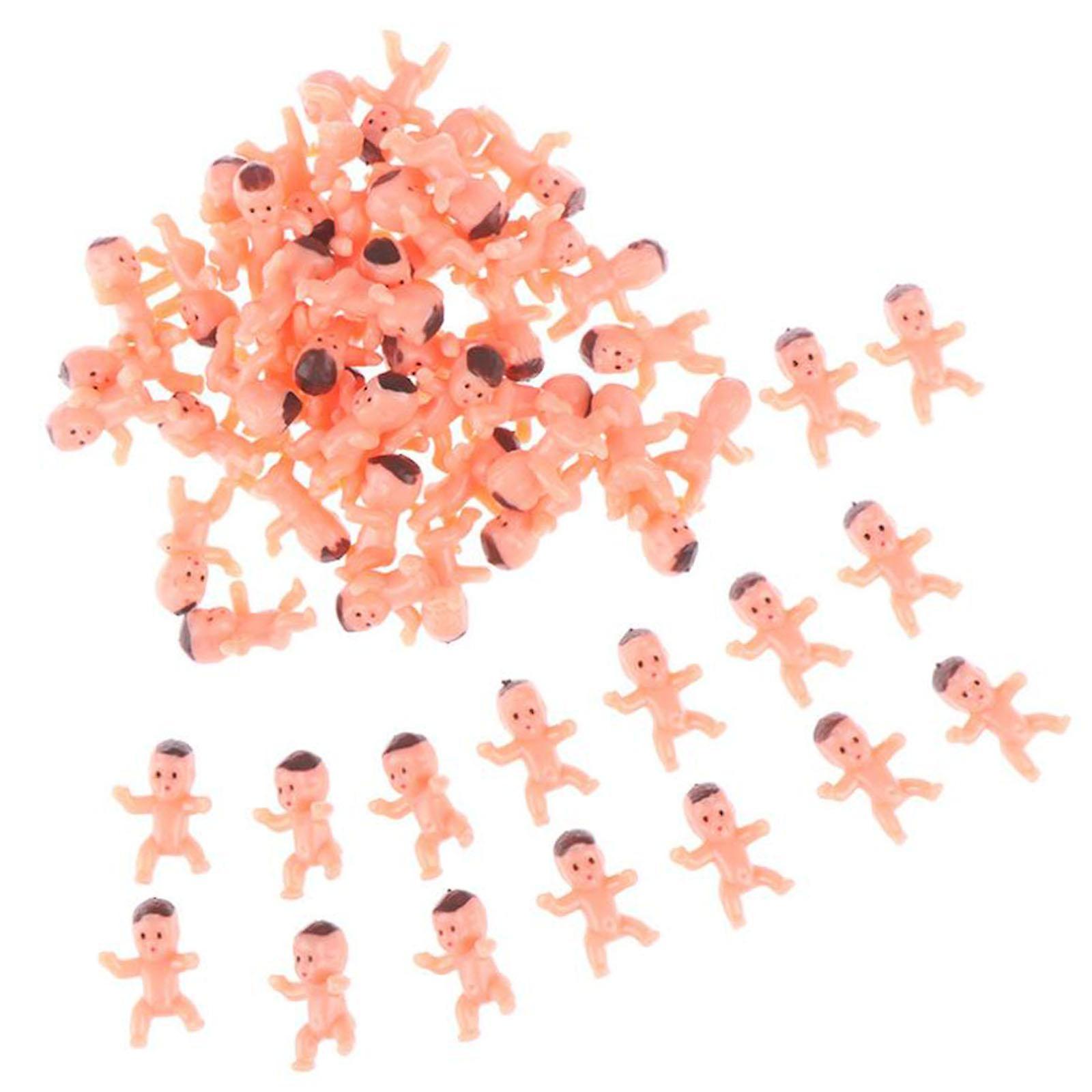 100x Mini Plastic Babies Ice Cube Game Reusable Creative Crafting Baby Dolls