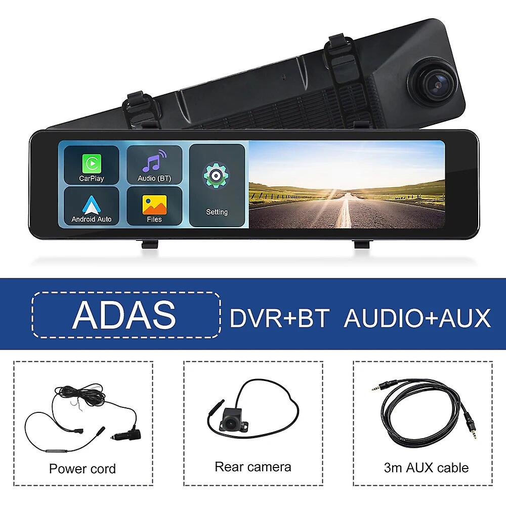 11.26 Auto Dvr Dashcam Wireless Carplay Android Auto Adas Dual Cam Unterstützung 24h Parküberwachung Videorekorder Monitor