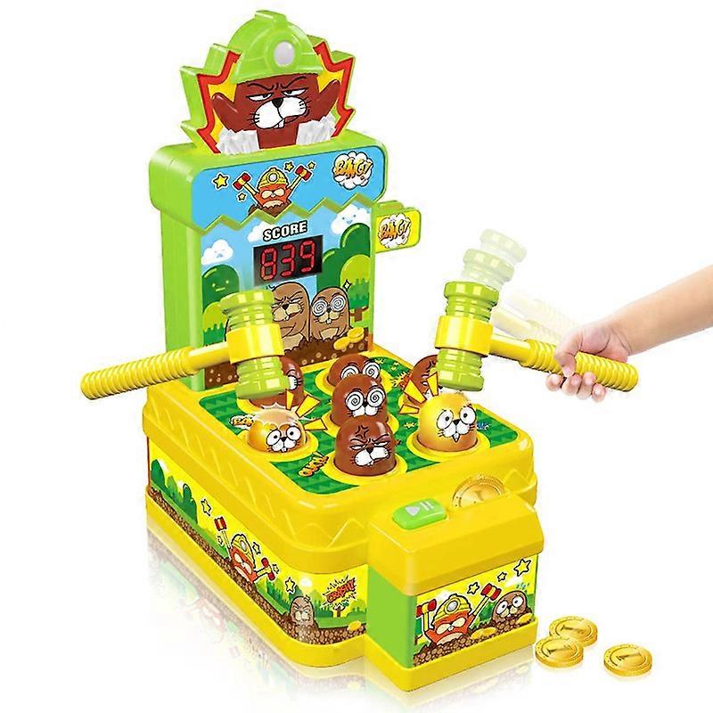 Whack Game Mole, Electronic Arcade Game with 2 Hammers, Pounding Toys