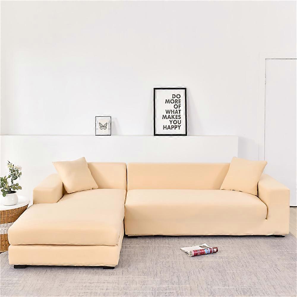 Elastic sofa cover, comfortable stretch fabric (beige, 90x140cm)