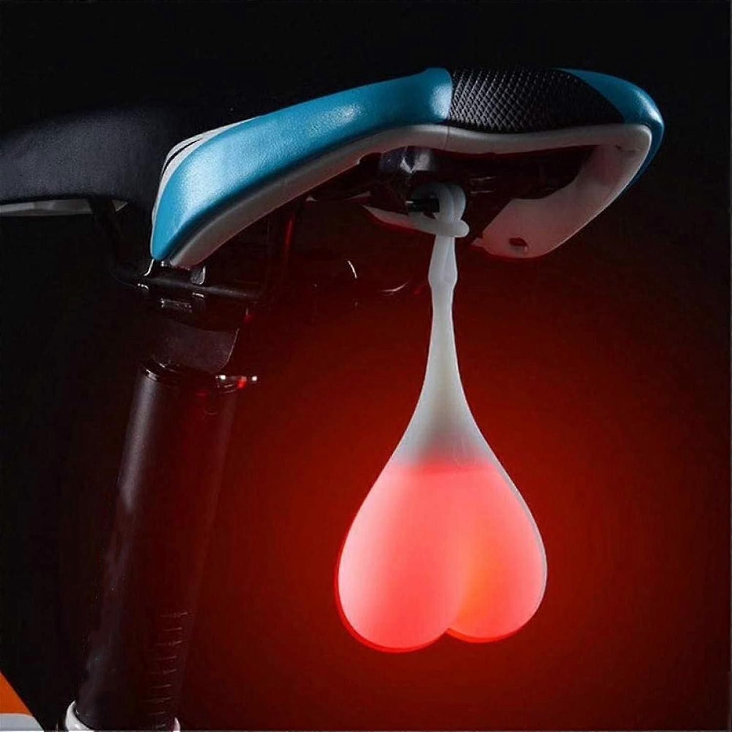 LED Safety Light - Flashing or Continuous Light - Waterproof LED Light - Silicone - High Visibility - For On the Go - Fun Gadget for Testicles - Red