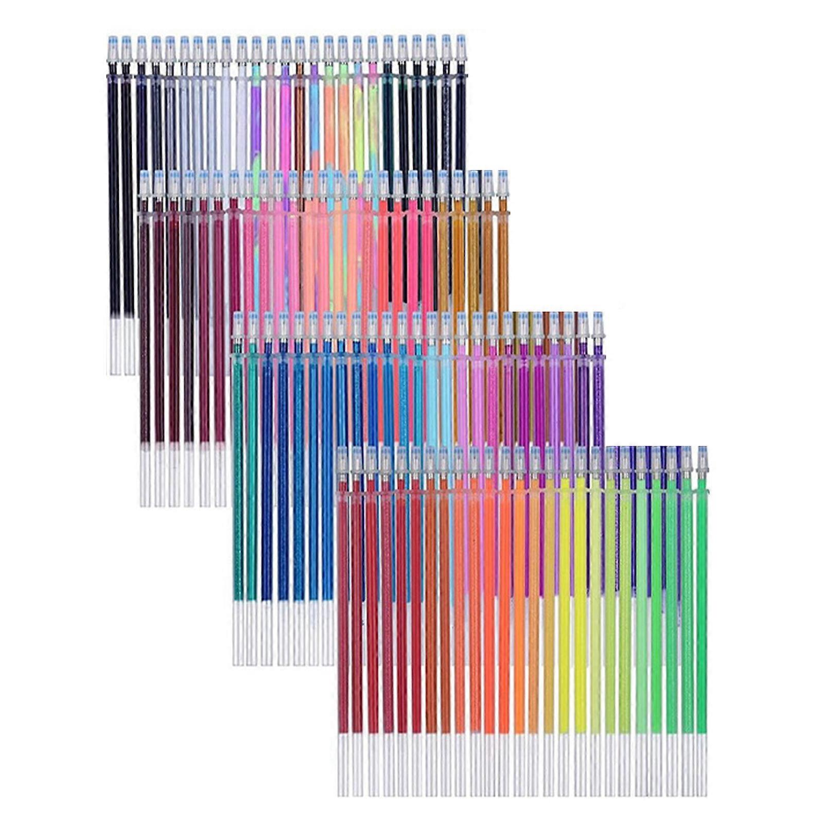 100Pcs Refill Gel Smooth Writing Ink Refills Precise Manufacturing Free-Flowing Ink Acid-Free Sparkling Ink Refill Set