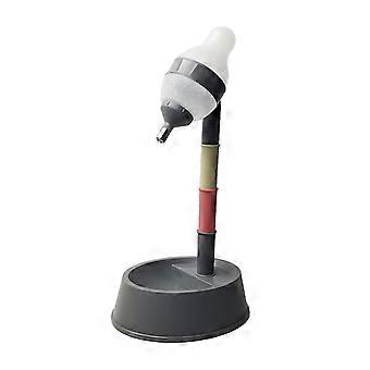 Stående katt vanndispenser Multipurpose justerbar høyde Automatisk Dog vannflaske dispenser for katter Hunder Kjæledyr Deep Gray Bottom