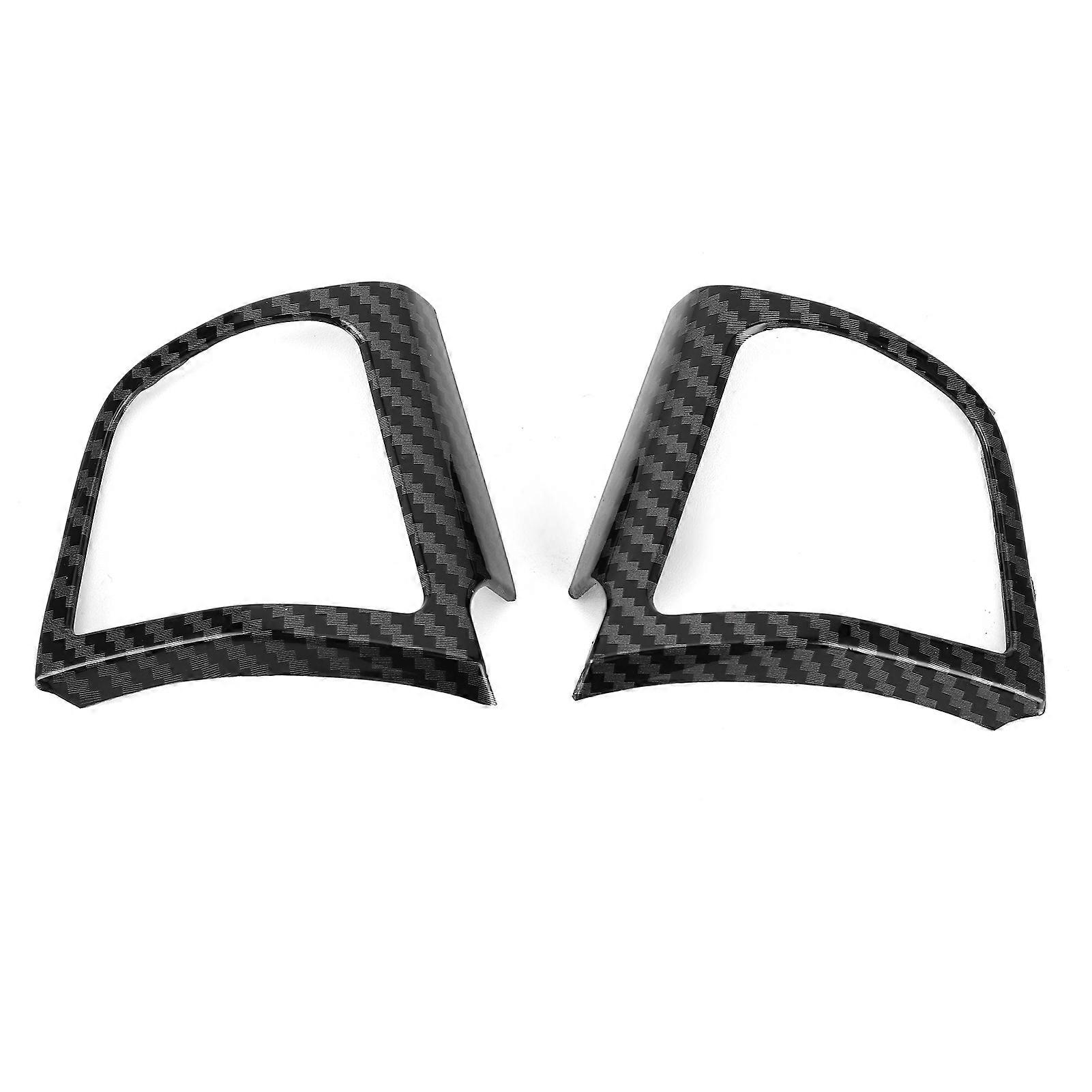 Steering Wheel Panel Strip Trim Carbon Fiber Style Button Frame Cover Fit for 5 Series F10 F18 2013?2017Curved Corner