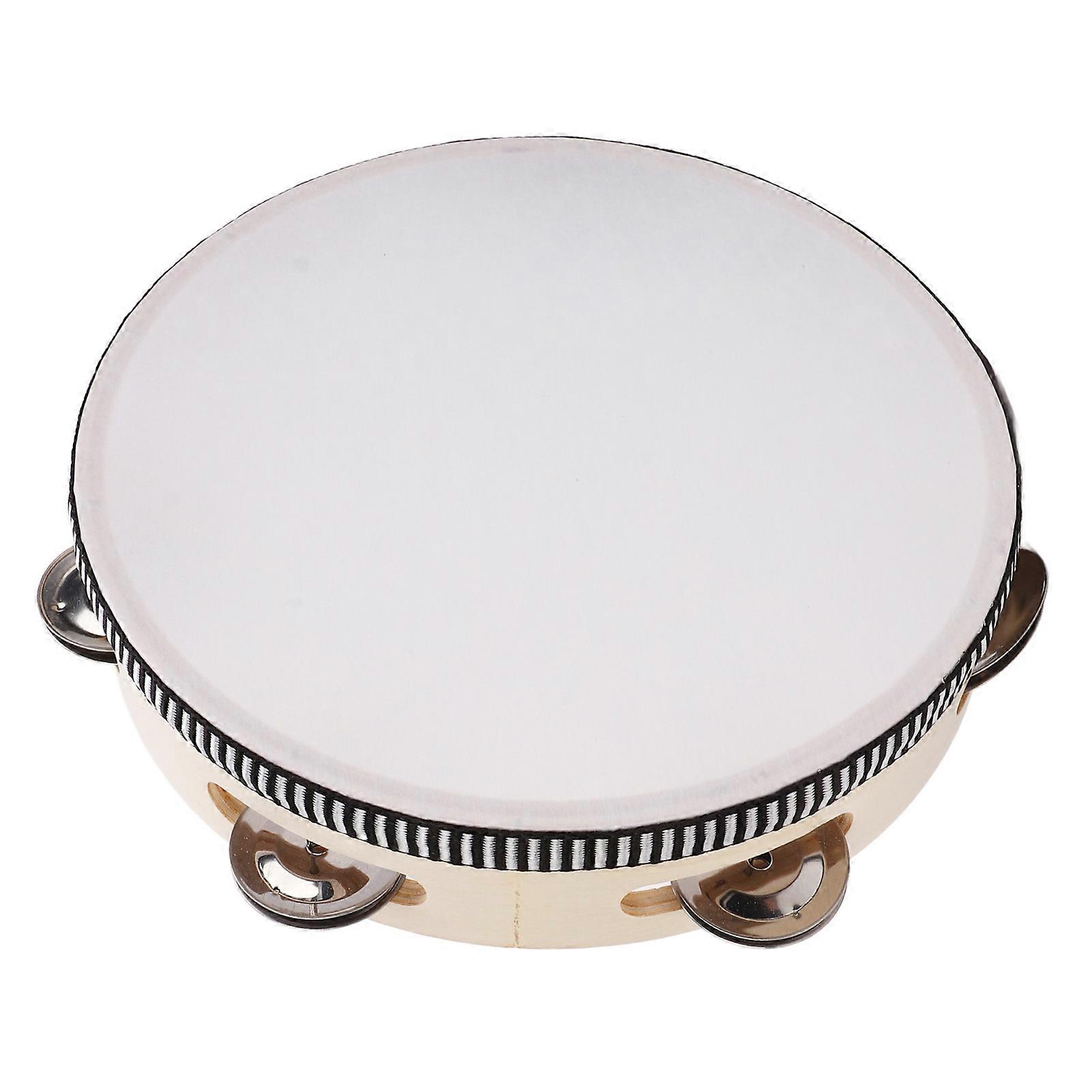 Tambourine Double Row 8in Percussion Jingles Hand Instrument For Party Performance