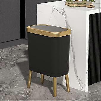Pattumiera Da Cucina 9L Con Coperchio A Pulsante | Plastica, Per Interni, A Prova Di Cane E Odori