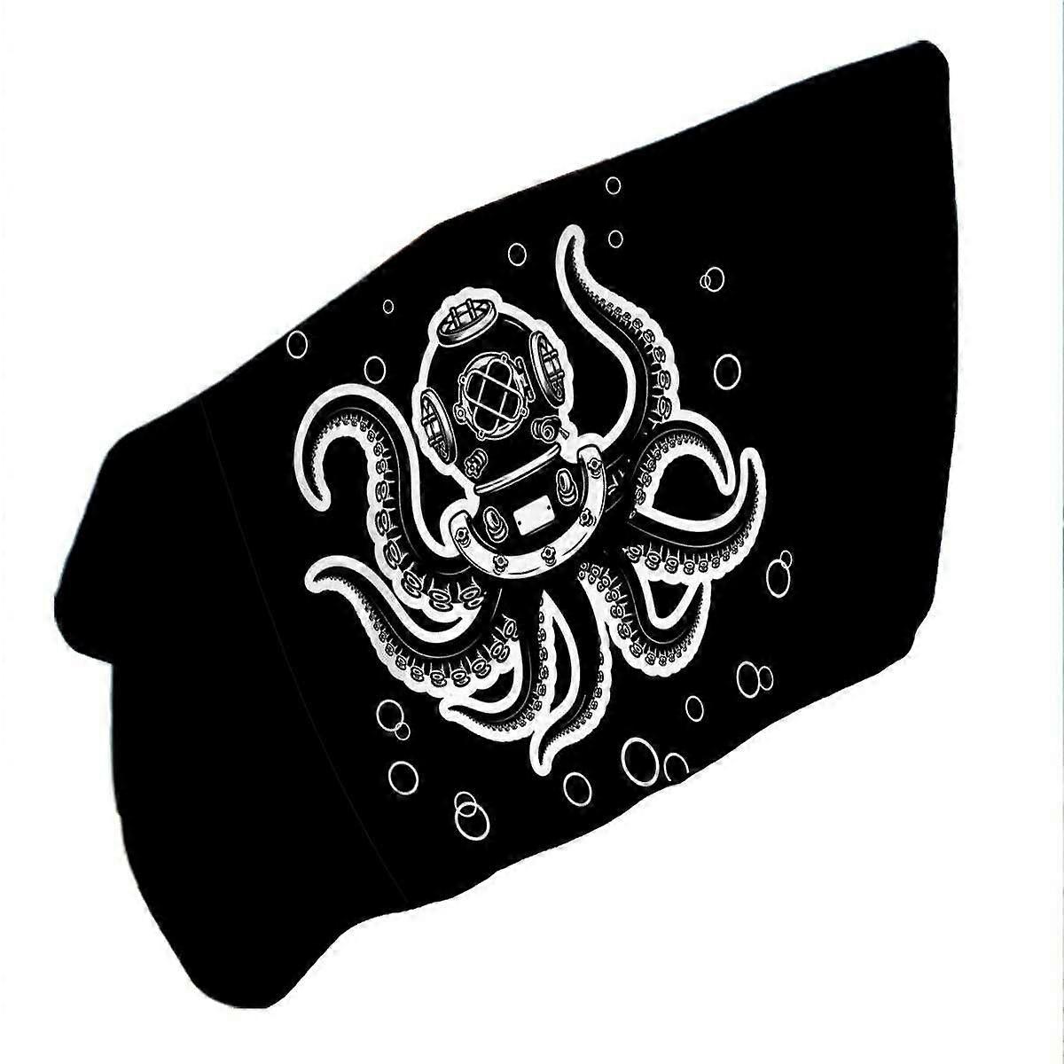Octopus Diver Microfiber Beach Towel