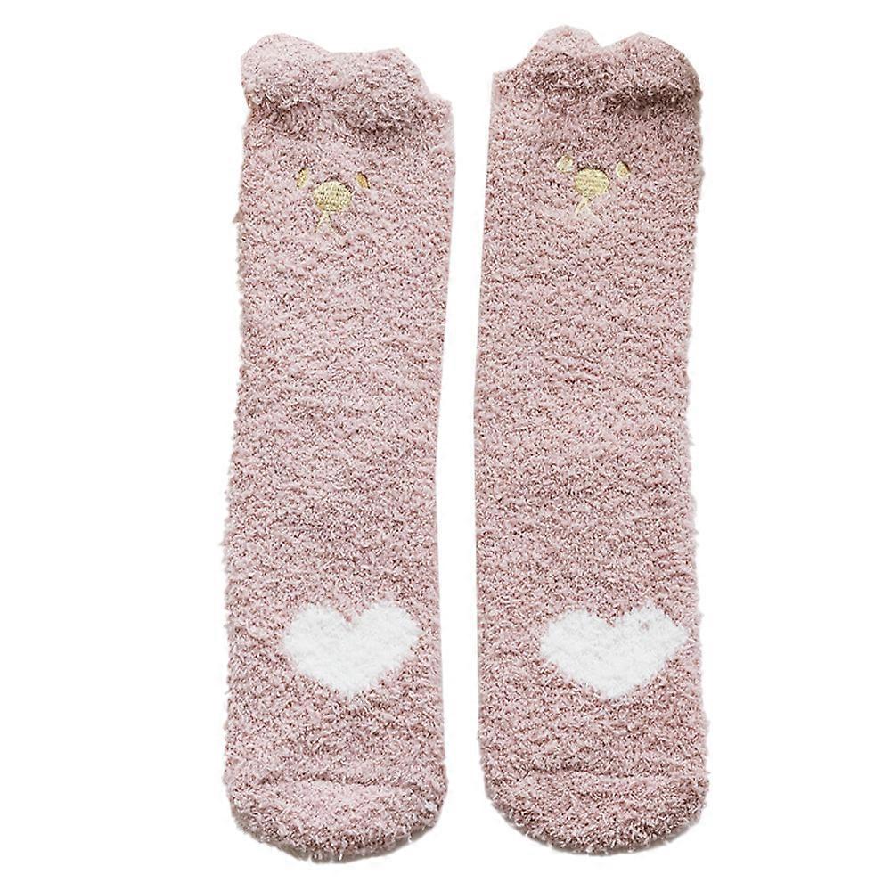 Fluffy shoes and socks winter fluffy microfiber crew socks leisure