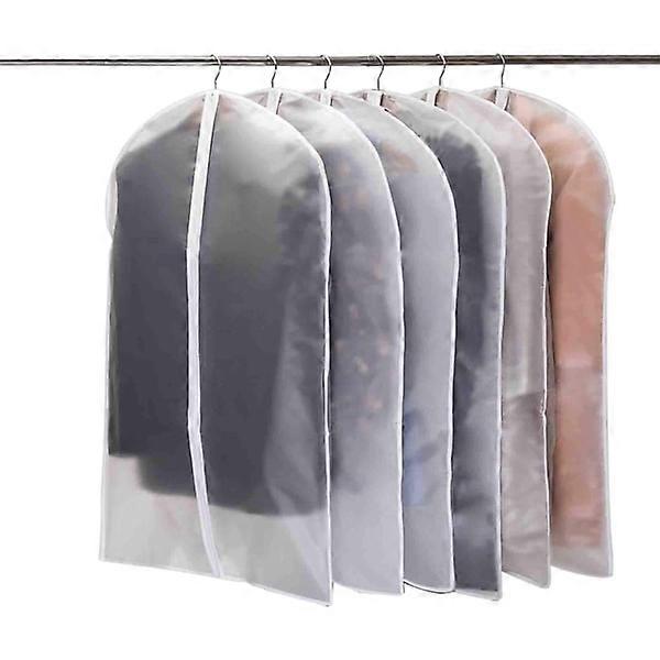 6-pack Stain-resistant clothes protectors with zipper for wardrobe storage