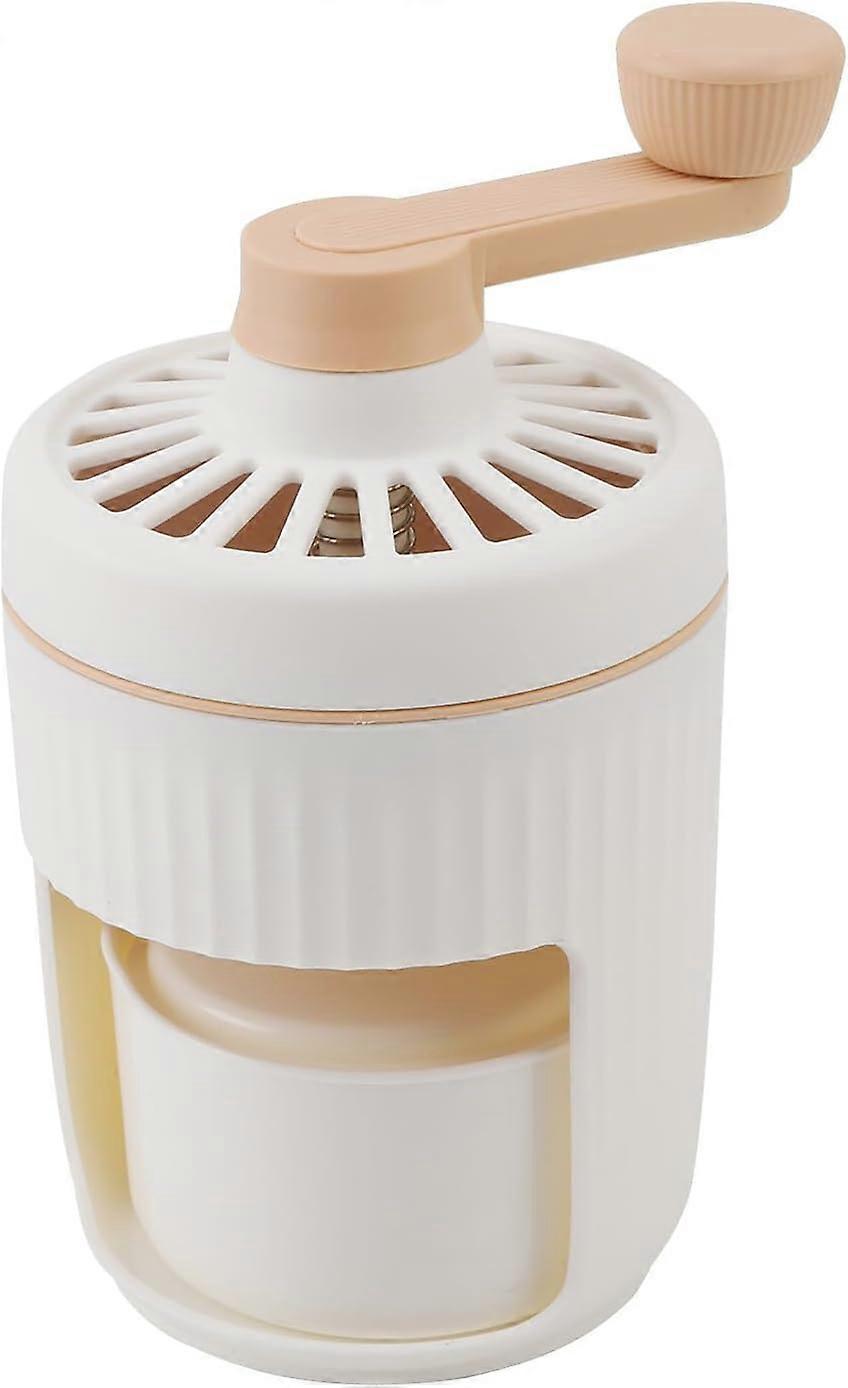 Shaved Ice Machine Manual Ice Crusher Hand- Cranked Drinks Chopper Stirrer for Home