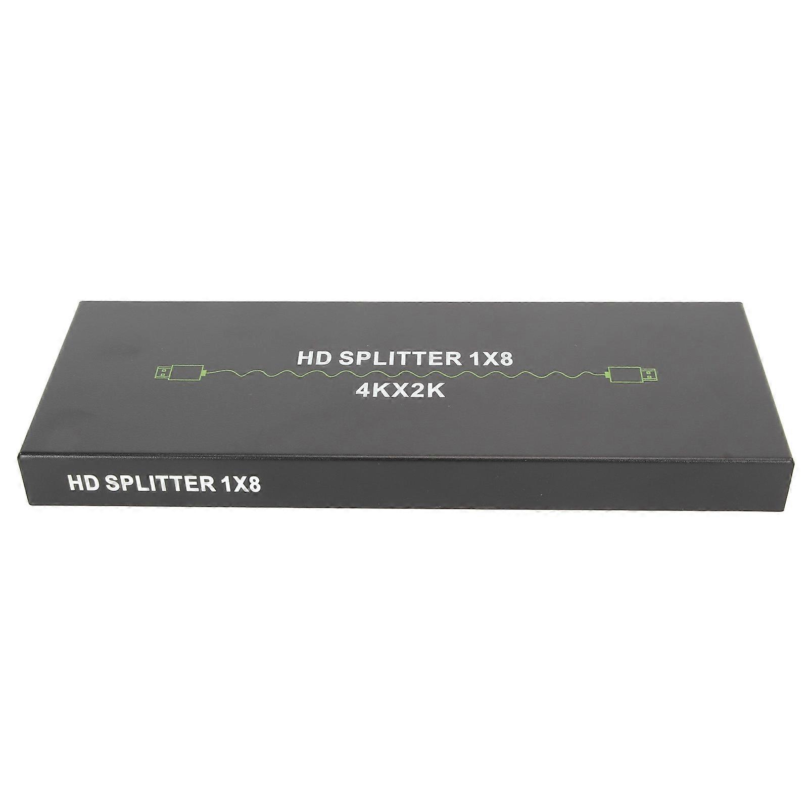 4K HD Multimedia Interface Splitter 1x8 1 in 8 Out HD Multimedia Interface Splitter Splicer Extender 100240V EU Plug