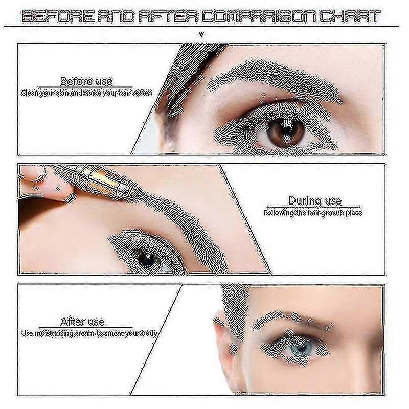 Elektrische wenkbrauw trimmer make-up pijnloze wenkbrauw epilator mini scheerapparaat scheerapparaten draagbare gezichtshaar R