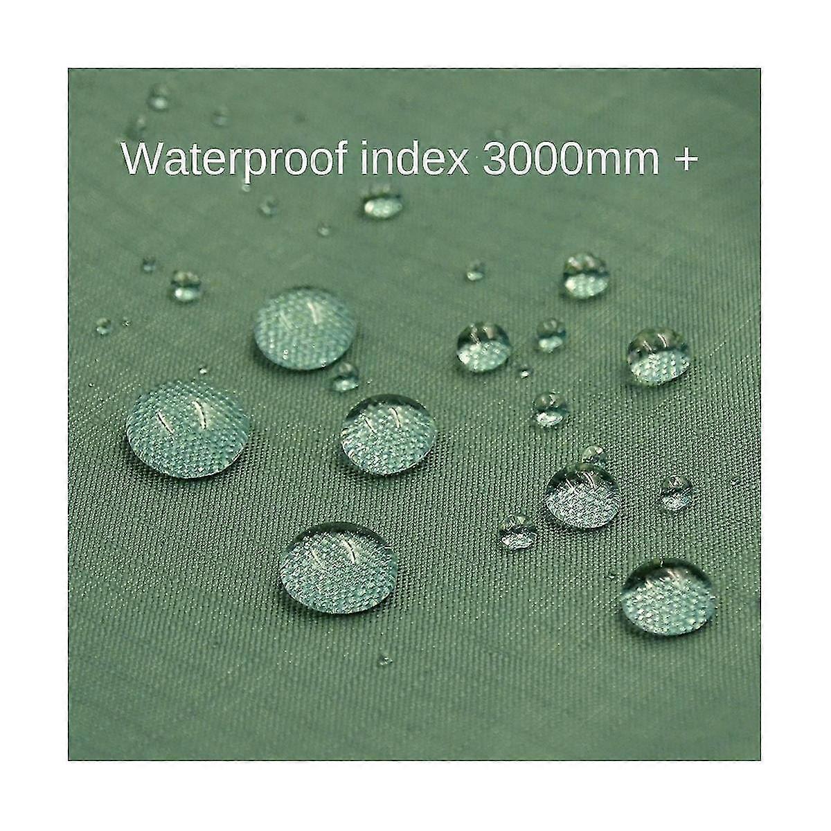 Outdoor Awning Tarp Waterproof Camping Beach Sunshade Shelter Shade Rain Fly Tent Green 4x4m