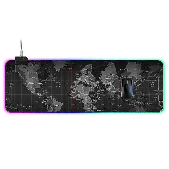 Computer World Map Pattern Illuminated Mouse Pad, Size: 90 X 30 X 0.4cm