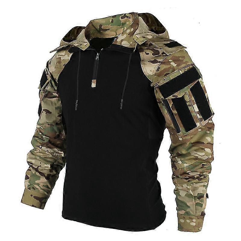 الرجال قميص تكتيكي لنا التمويه العسكرية القتال تي شيرت Airsoft Paintball التخييم ملابس الصيد