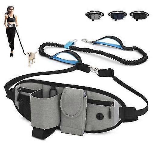 Hands Free Dog Leash With Waist Bag,reflective Bungee Leash With Padded Back For Medium To Large Dogs Walking Running Hiking-Excellence