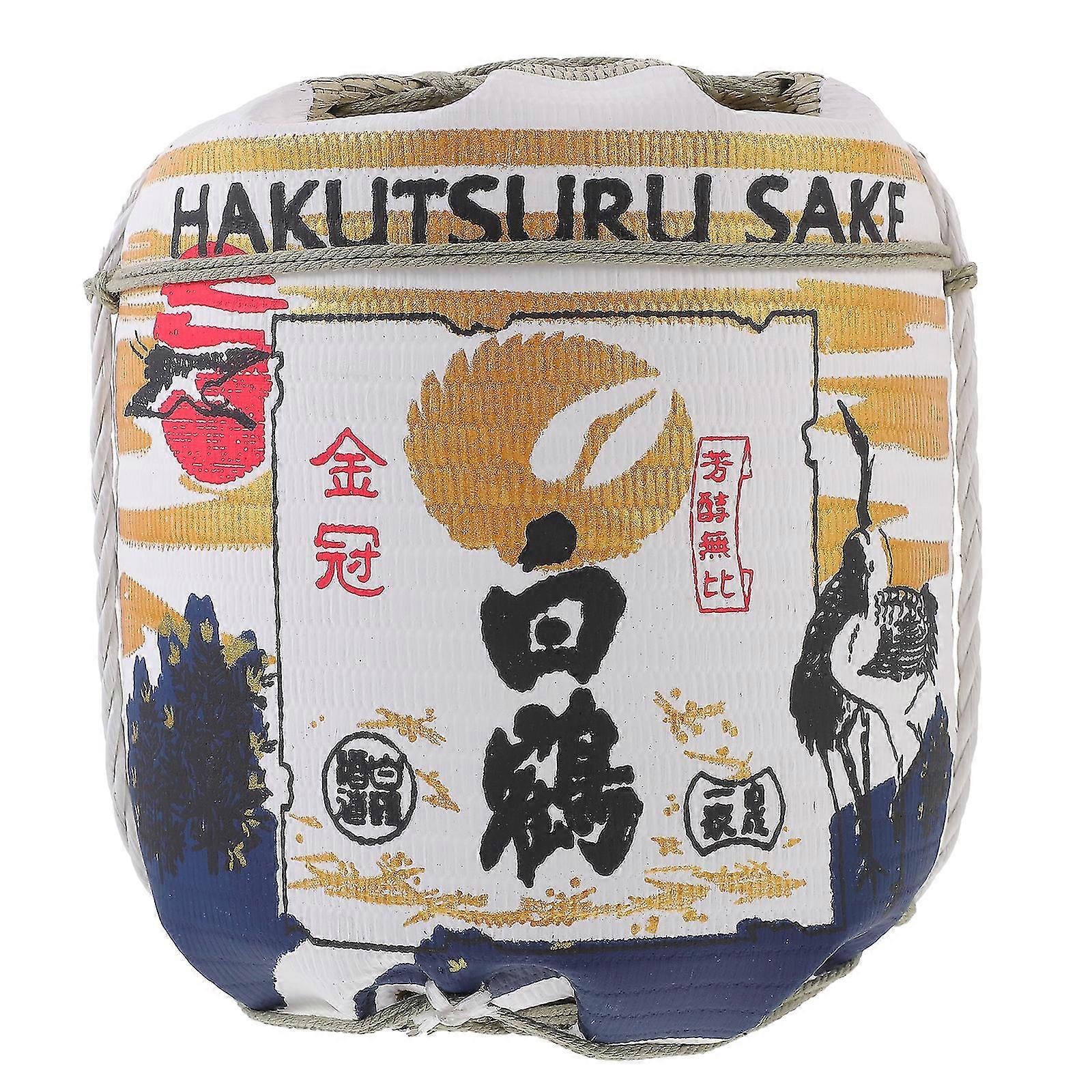 Sake Barrel Decoration Japanese Beer Barrel Figurine Wine Barrel Model Restaurant Decor