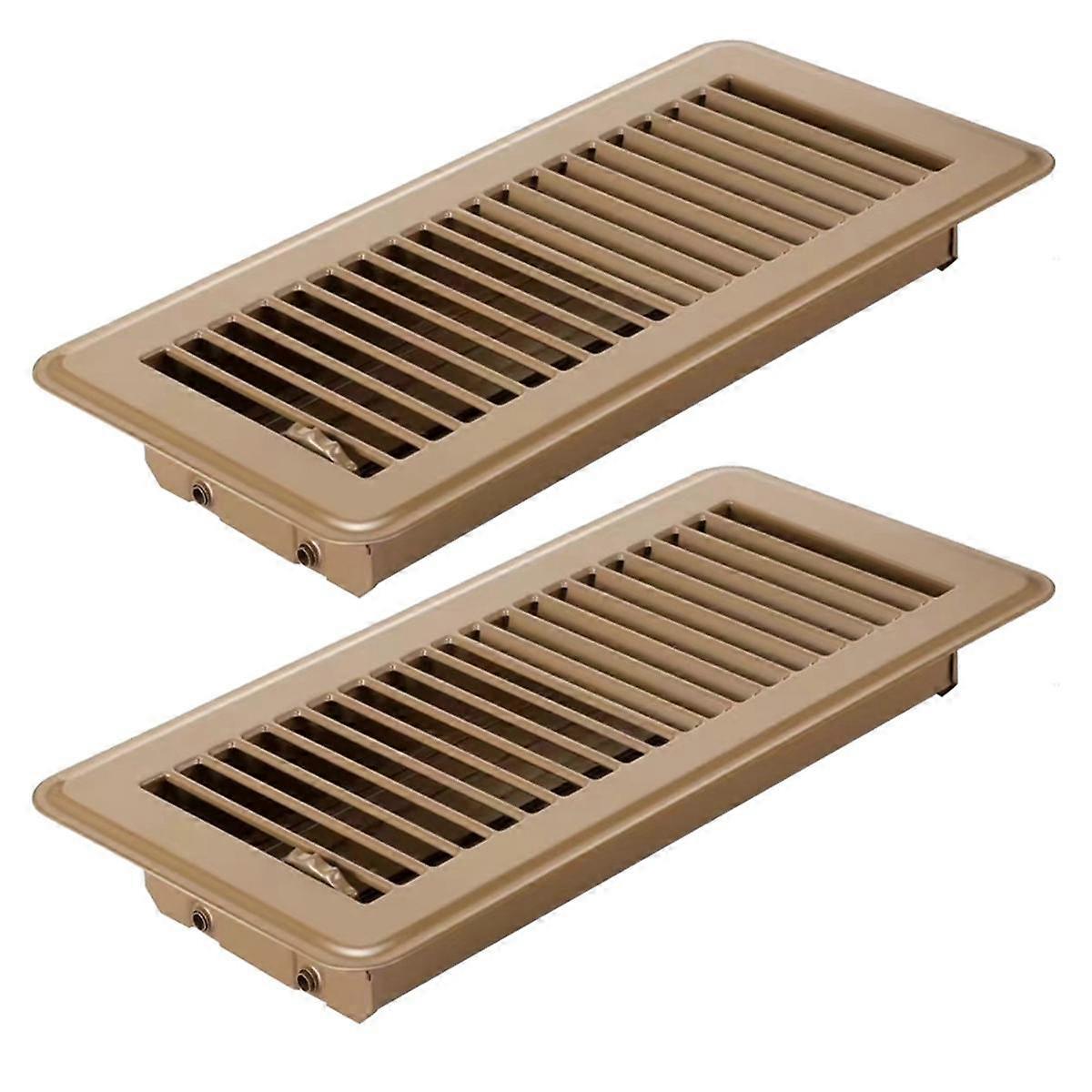 2pcs 바닥 레지스터 4x10Inch, 헤비 듀티 바닥 통풍구, 히트 에어 벤트 커버, 히터 바닥 레지스터 B용 바닥 통풍구 커버