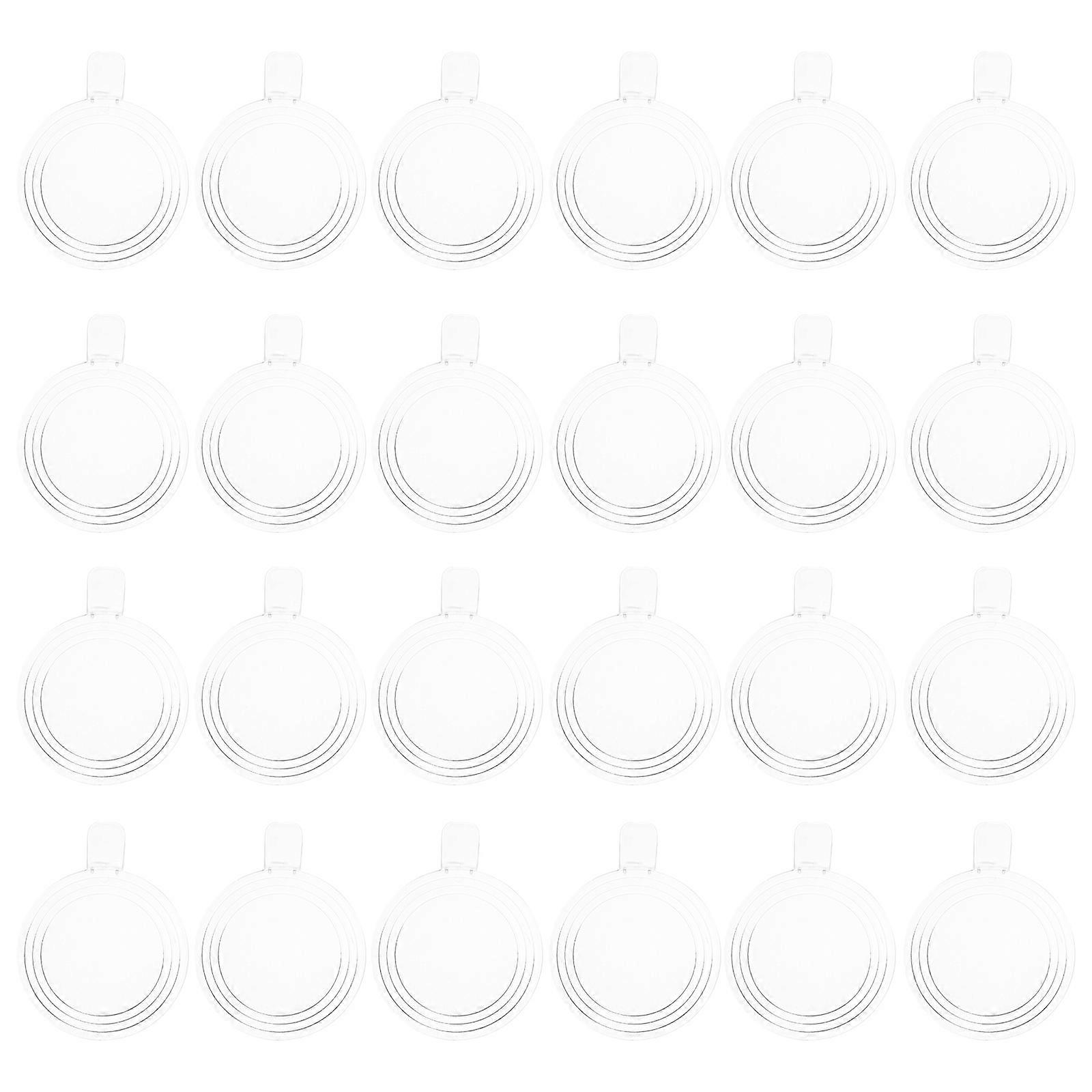 100pcs Cake Boards Thicken Plastic Cake Boards Cake Base Reusable Cake Holders With Handle(Round)